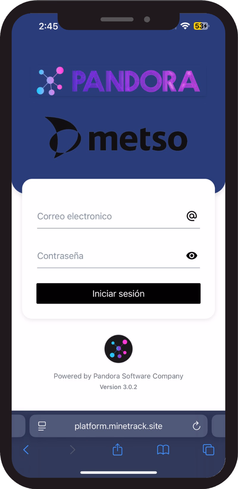 Interfaz de MineTrack AI mostrando dashboard de gestión de paradas de planta minera