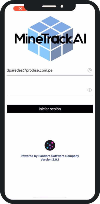 Interfaz de MineTrack AI mostrando dashboard de gestión de paradas de planta minera